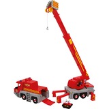 Simba Sam le pompier grue de sauvetage 2-en-1, Jeu véhicule Rouge/Jaune