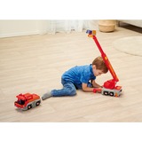 Simba Sam le pompier grue de sauvetage 2-en-1, Jeu véhicule Rouge/Jaune