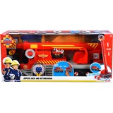 Simba Sam le pompier grue de sauvetage 2-en-1, Jeu véhicule Rouge/Jaune
