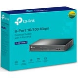 TP-Link TL-SF1008LP commutateur réseau Non-géré Fast Ethernet (10/100) Connexion Ethernet, supportant l'alimentation via ce port (PoE) Noir, Switch Non-géré, Fast Ethernet (10/100), Full duplex, Connexion Ethernet, supportant l'alimentation via ce port (PoE), Montage mural