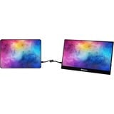 Verbatim 49590 écran plat de PC 35,6 cm (14") 1920 x 1080 pixels Full HD LCD Noir Moniteur Noir, 1x HDMI, 2x USB-C, 1x USB-A, 35,6 cm (14"), 1920 x 1080 pixels, Full HD, LCD, 6 ms, Noir