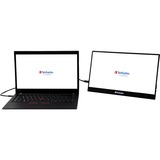 Verbatim 49590 écran plat de PC 35,6 cm (14") 1920 x 1080 pixels Full HD LCD Noir Moniteur  Noir, 35,6 cm (14"), 1920 x 1080 pixels, Full HD, LCD, 6 ms, Noir
