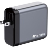Verbatim GNC-140 Universel Noir, Gris Secteur Charge rapide Intérieure, Chargeur Gris, Intérieure, Secteur, 20 V, Noir, Gris