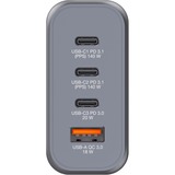 Verbatim GNC-140 Universel Noir, Gris Secteur Charge rapide Intérieure, Chargeur Gris, Intérieure, Secteur, 20 V, Noir, Gris