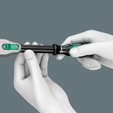 Wera Kraftform Compact Zyklop MS1 Clé à cliquet métal/vitesse, 1/4", Clè dynamométrique Noir/Vert, 2 pièces