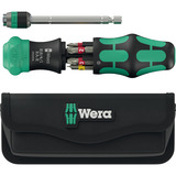 Wera Kraftform Kompakt 25 RA-R avec sac, Set d'embouts de vissage Noir/Vert