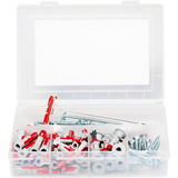 fischer Profi-Box DuoLine + vis, Cheville Gris clair/Rouge