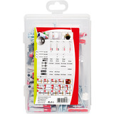 fischer Profi-Box DuoLine + vis, Cheville Gris clair/Rouge