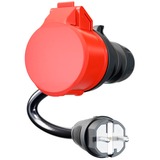 go-e Adaptateur pour Gemini flex 11 kW, CEE rouge triphasé 16A > prise domestique Noir