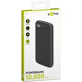 goobay 53936 banque d'alimentation électrique Lithium Polymère (LiPo) 10000 mAh Noir, Powerbank Noir, 10000 mAh, Lithium Polymère (LiPo), 3,7 V, Noir