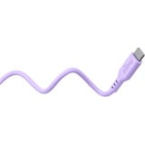 goobay Câble en silicone USB 2.0 violet, connecteur USB-C > connecteur USB-C Violâtre