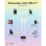 goobay Câble en silicone USB 2.0 violet, connecteur USB-C > connecteur USB-C Violâtre