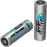 Ansmann Blister 2 X Accu, AA, 2700mAh AA / HR6 Hybrides nickel-métal (NiMH), Batterie Argent, AA, 2700mAh, AA / HR6, Hybrides nickel-métal (NiMH), 1,2 V, 2700 mAh, Bleu