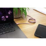 Ansmann Câble en silicone USB-C vers USB-C Rose