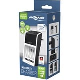 Ansmann Comfort Plus Universel Secteur, Chargeur Blanc/Noir, Hybrides nickel-métal (NiMH), Surcharge, Surchauffe, 9V, AA, AAA