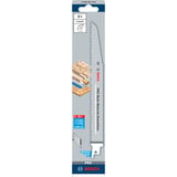 Bosch Lame de scie sabre S 1110 VF Lames de scie sabre, Panneau aggloméré, Plastique renforcé en fibre de verre, Bois, Bimétal, Gris, 3,2 mm, 22,5 cm