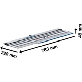 Bosch Rail de guidage FSN 440 X, Guide Argent