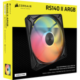 Corsair RS140 II ARGB ventilateur de boîtier Noir, 140 x 140 x 26 mm, PWM