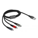 DeLOCK 87277 câble USB 1 m USB 2.0 USB A Micro-USB B/Lightning/Apple 30-pin Vert, Noir, Rouge, Bleu Multicolore, 1 m, USB A, Micro-USB B/Lightning/Apple 30-pin, USB 2.0, Vert, Noir, Rouge, Bleu