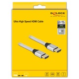 DeLOCK Ultra High Speed HDMI, Câble Argent, 3 mètres, 8K 60Hz, 48 Gbps