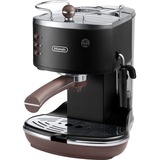 DeLonghi Icona Vintage Entièrement automatique Machine à expresso 1,4 L Noir/argent lustré, Machine à expresso, 1,4 L, Dosette de café, Café moulu, 1100 W, Noir