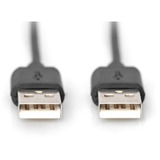 Digitus Câble de connexion USB 2.0 USB-A (mâle) > USB-A (mâle) Noir