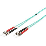 Digitus Câble de raccordement LWL, duplex, connecteur ST > ST, multimode OM3 Turquoise