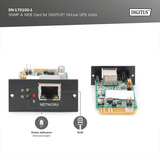 Digitus Carte SNMP et WEB pour systèmes UPS en ligne, Carte d'interface 