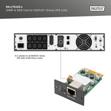 Digitus Carte SNMP et WEB pour systèmes UPS en ligne, Carte d'interface 