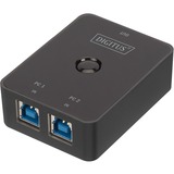 Digitus Commutateur de partage USB 3.0, Adaptateur USB 5000 Gbit/s, Noir, USB