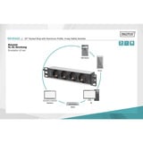 Digitus DN-95418, Multiprise Noir/en aluminium