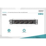 Digitus DN-95418, Multiprise Noir/en aluminium