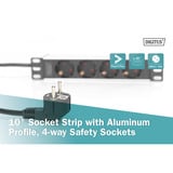 Digitus DN-95418, Multiprise Noir/en aluminium