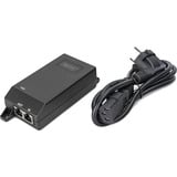 Digitus Injecteur Gigabit Ethernet PoE+, 802.3at 30 W, PoE-Injecteur Noir