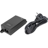 Digitus Injecteur Gigabit Ethernet PoE+, 802.3at 30 W, PoE-Injecteur Noir