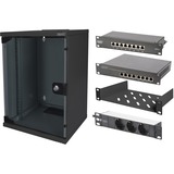 Digitus Pack réseau de 254 mm (10"), Armoire informatique Noir, Rack autonome, 9U, 30 kg, Verrouillage des touches, Rails de rack, Noir