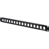 Digitus Panneau de brassage modulaire, 16 ports, non équipé Noir