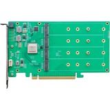 HighPoint SSD7104 contrôleur RAID PCI Express x16 3.0 14 Gbit/s, Carte RAID M.2, PCI Express x16, 0, 1, 14 Gbit/s, 920585 h, CE, FCC, RoHS, REACH, WEEE