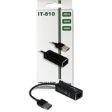 Inter-Tech ARGUS IT-810 carte et adaptateur d'interfaces, Carte réseau Noir, Realtek RTL8153, 25 mm, 240 mm, 17 mm, 30 g