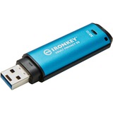 Kingston IronKey Vault Privacy 50 32 Go, Clé USB Bleu clair/Noir