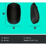 Logitech B170, Souris Noir, Sans fil