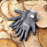 Makita Gants de travail, taille XL (10), résistance à la coupure F/7 Noir/gris