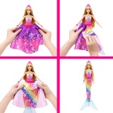 Mattel Dreamtopia Transformation Princesse Sirène, Poupée Poupée mannequin, Femelle, 3 an(s), Fille, Multicolore