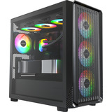 Montech X5M boîtier midi tower Noir | 2x USB-A | 1x USB-C | RGB | Verre Trempé