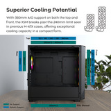 Montech X5M boîtier midi tower Noir | 2x USB-A | 1x USB-C | RGB | Verre Trempé