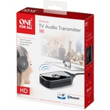 One for all SV 1770 émetteur audio sans fil 3,5 mm 10 m Noir, Streamer-moyen Noir, Bluetooth, 3,5 mm, 3.0+HS, A2DP, 10 m, Noir