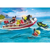 PLAYMOBIL Action de la ville - Bateau-pompe avec embarcation, Jouets de construction 71464