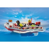 PLAYMOBIL Action de la ville - Bateau-pompe avec embarcation, Jouets de construction 71464