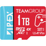 Team Group APEX SD7.1 1 TB SDXC, Carte mémoire Rouge/Bleu