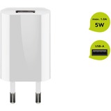 goobay 44950 chargeur d'appareils mobiles Blanc Intérieure Blanc, Intérieure, Secteur, 5 V, IP20, Blanc